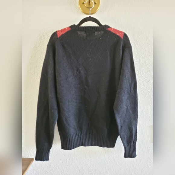 Traditionalist Shetland 100% Wool Diamond Pattern Sweater Size Large - Picture 3 of 6